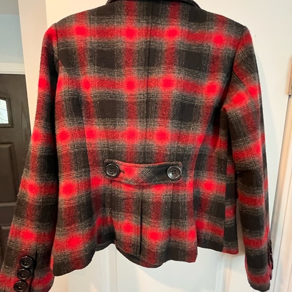 Maralyn and Me Women's Red and Black Plaid Jacket - Picture 6 of 9
